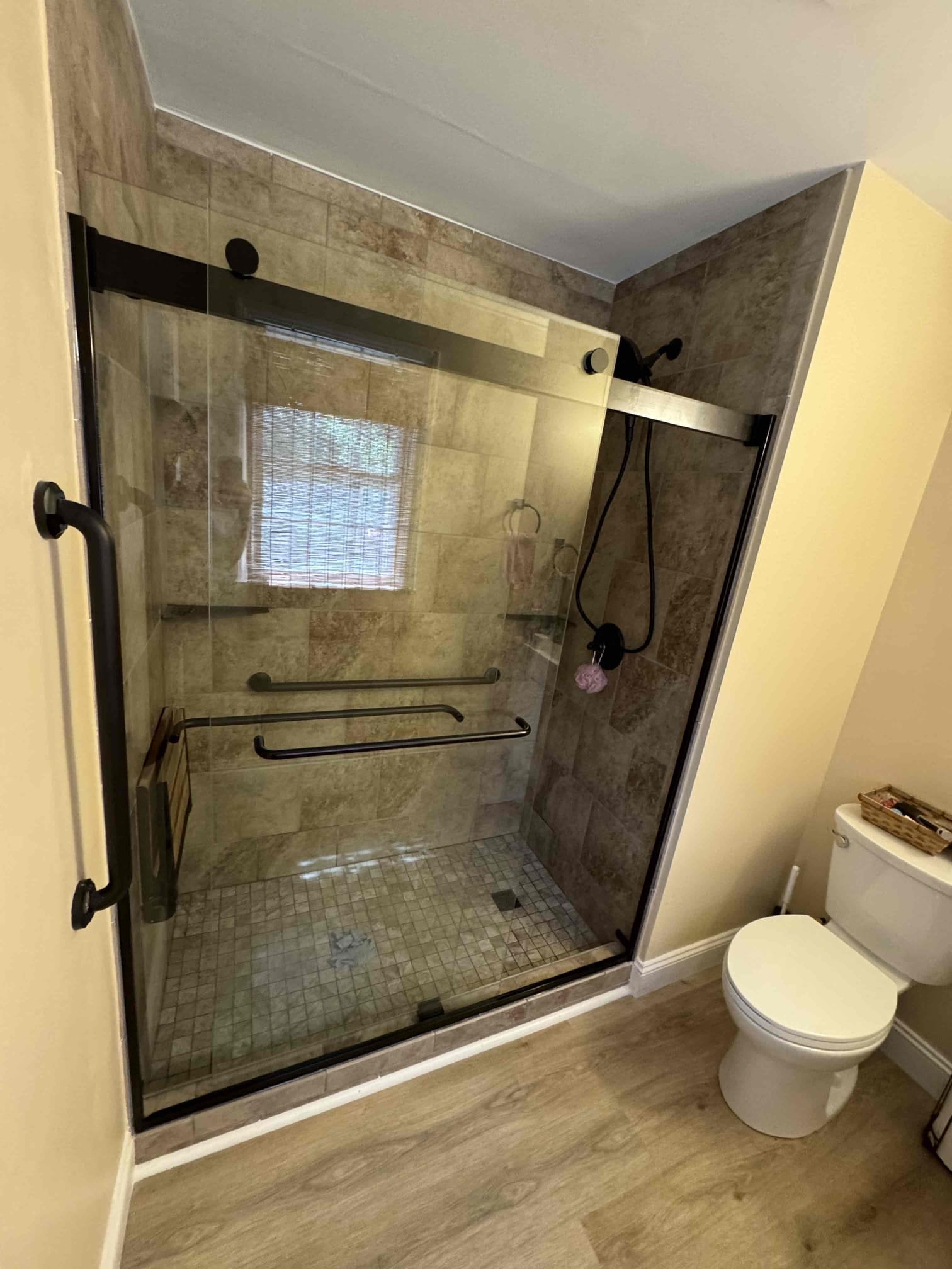 Spartanburg bathroom renovation by Sterling Craft Plumbing & Bath with sleek finishes