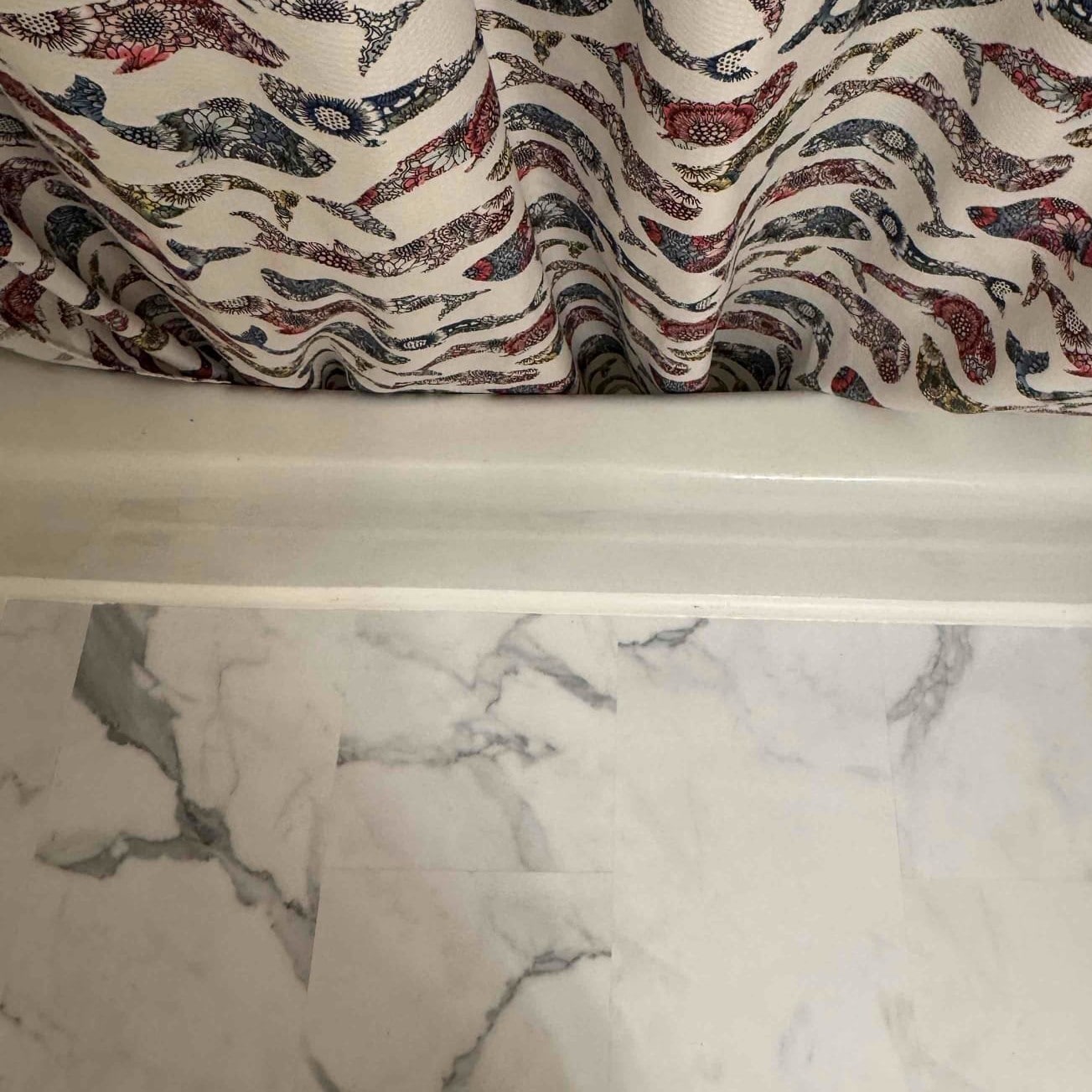 Water slowly leaked out over time into the subfloor.