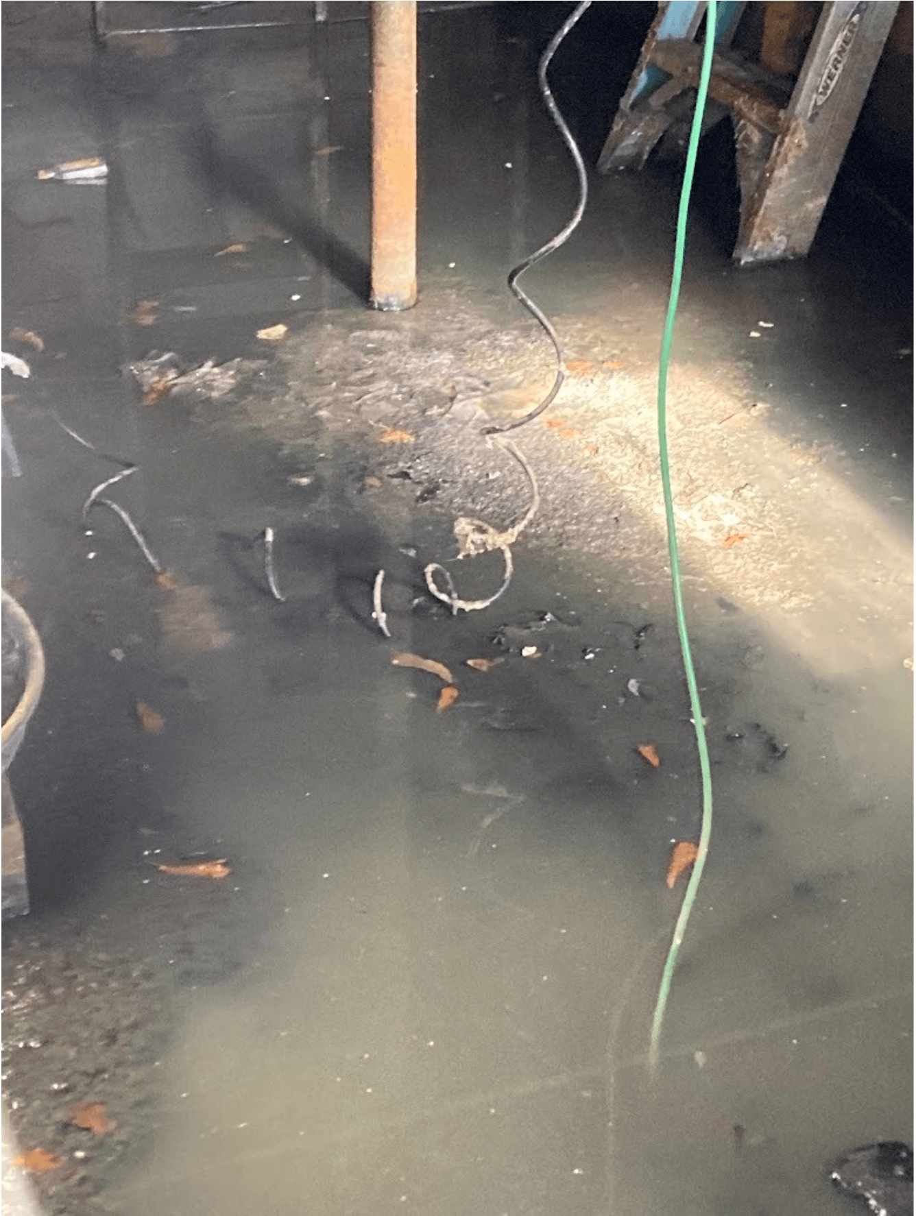 A flooded basement in Spartanburg