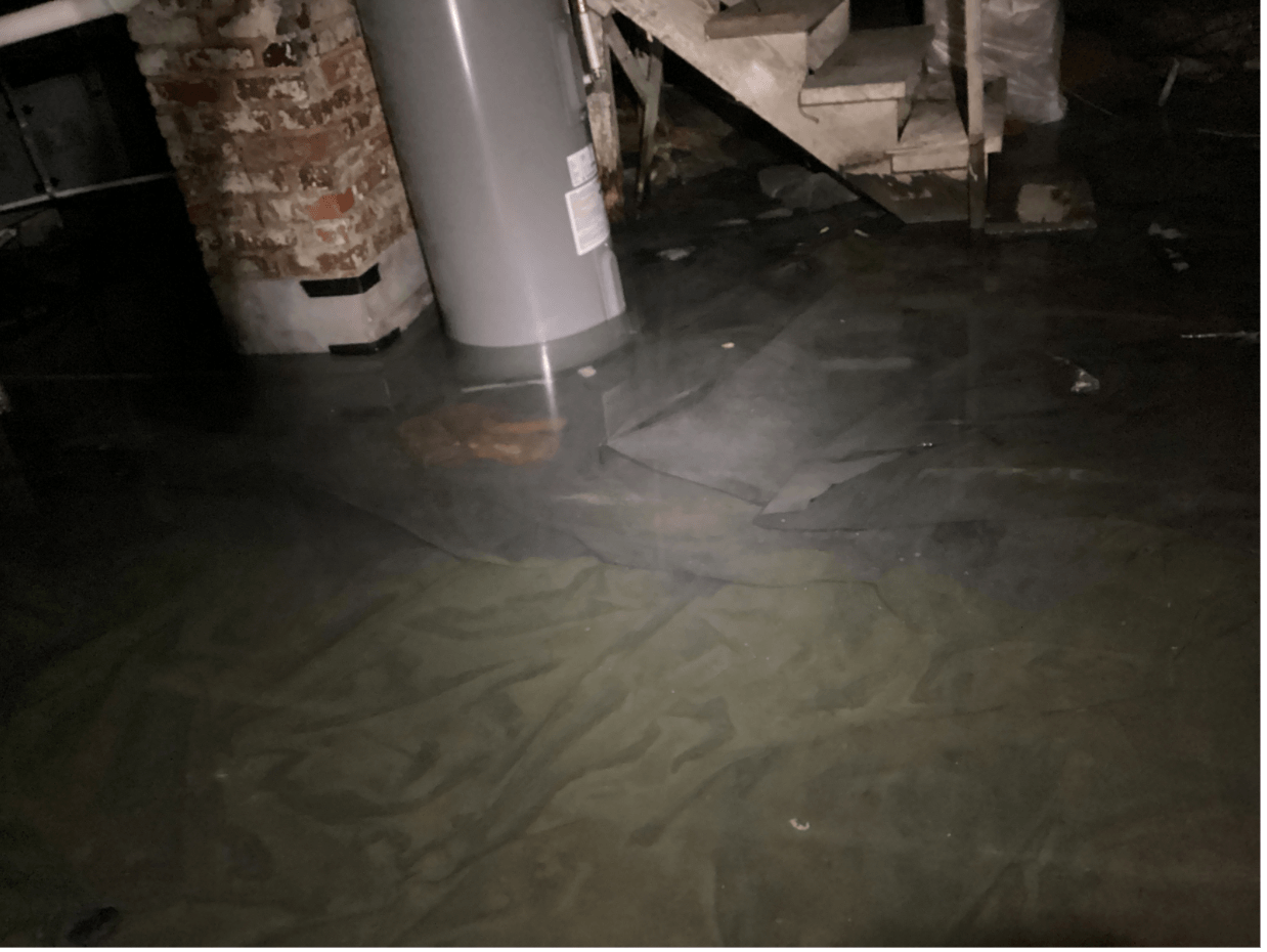 Water around a water heater in a Spartanburg basement